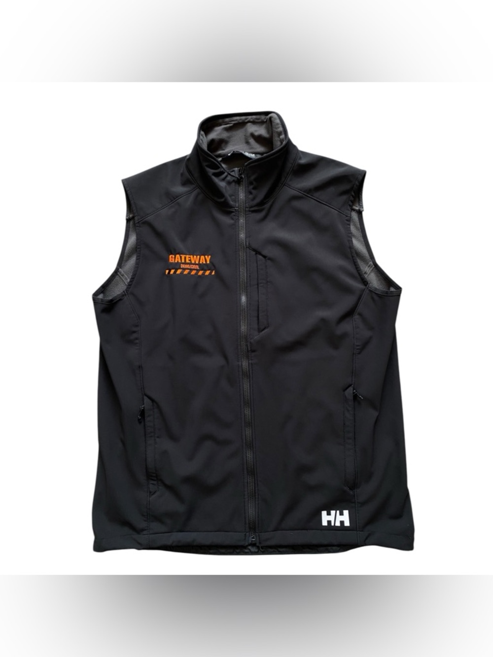 Helly Hansen Mens Paramount Softshell Vest XL Black Full Zip Hiking Outdoor